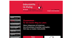 Desktop Screenshot of geburtshilfe-im-dialog.de